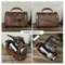 Mens Business Travel Leather Toiletry Bag 1