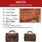 Mens Business Travel Leather Toiletry Bag 5