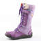 Womens Long Warm Leather Winter Boots With Hand Stitched Design 9