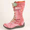Womens Long Warm Leather Winter Boots With Hand Stitched Design 10