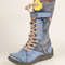 Womens Long Warm Leather Winter Boots With Hand Stitched Design 6