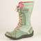 Womens Long Warm Leather Winter Boots With Hand Stitched Design 7