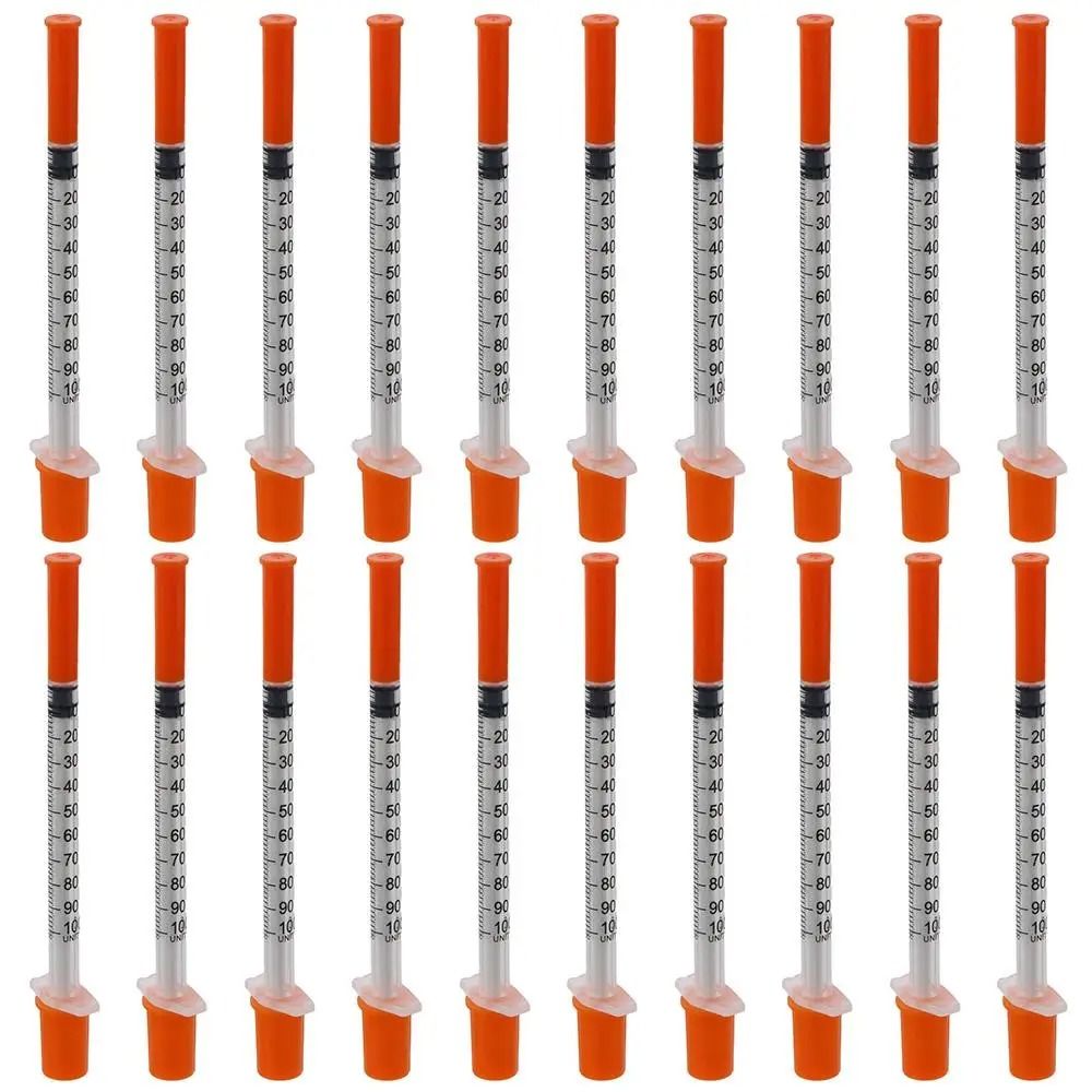 Manual Push Syringe Set 1ml With Straight Tip Needle 20 Pieces 1