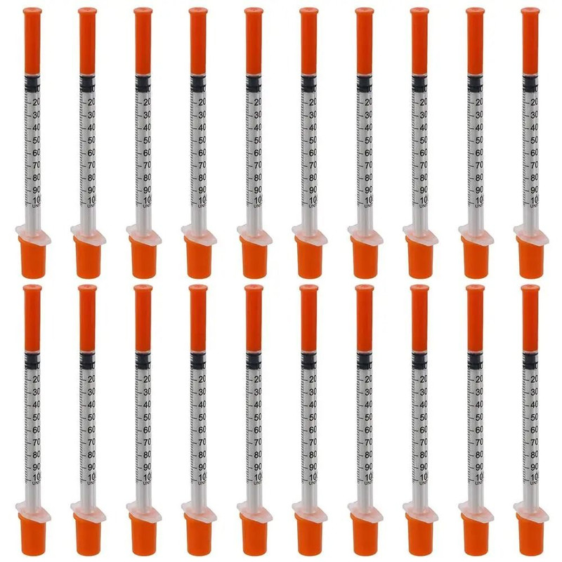 Manual Push Syringe Set 1ml With Straight Tip Needle 20 Pieces 1