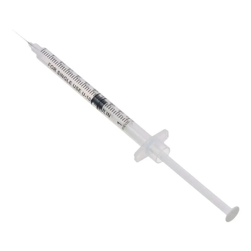 Manual Push Syringe Set 1ml With Straight Tip Needle 20 Pieces 5