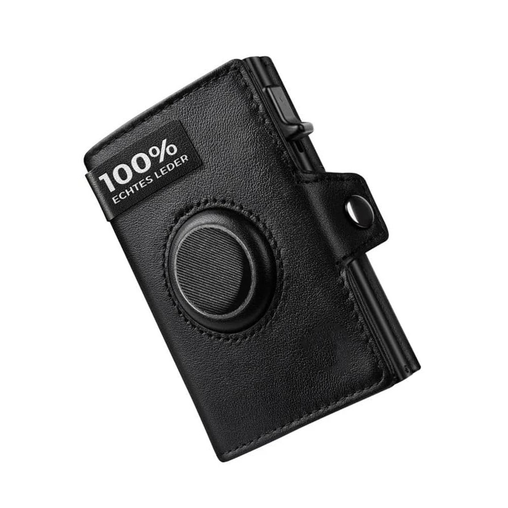 Mens Leather Wallet With Air Tag Slot And RFID Protection 5