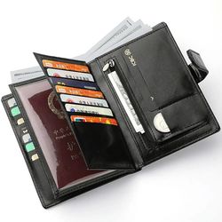 stylish travel passport & multi card holder wallet