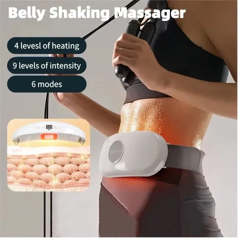 Electric Belly Massager Belt With Vibration Heat  Multi Modes 0