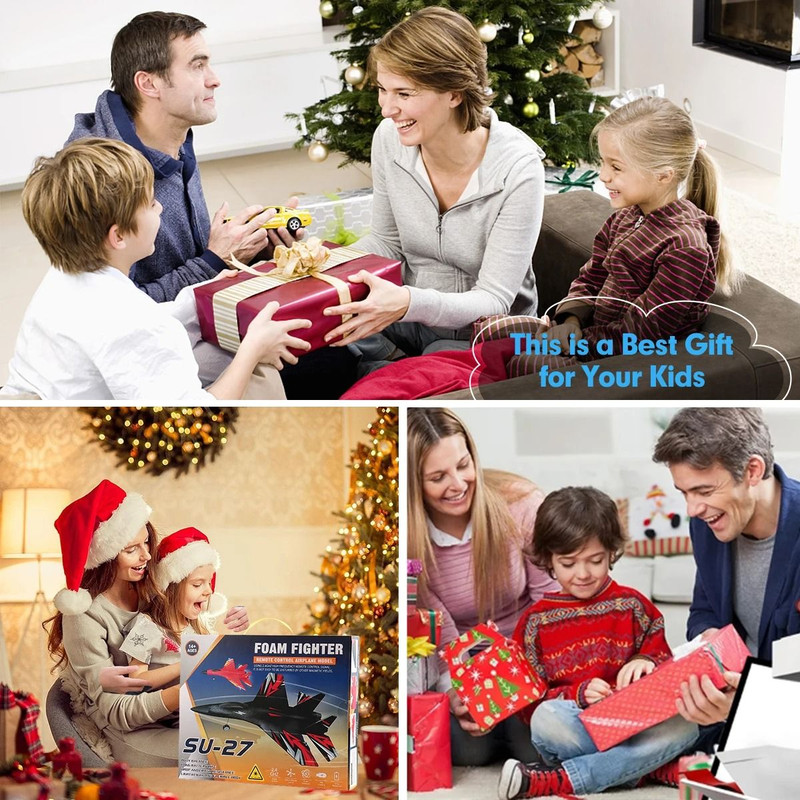 Remote Control Foam Glider Airplane With LED Lights 4