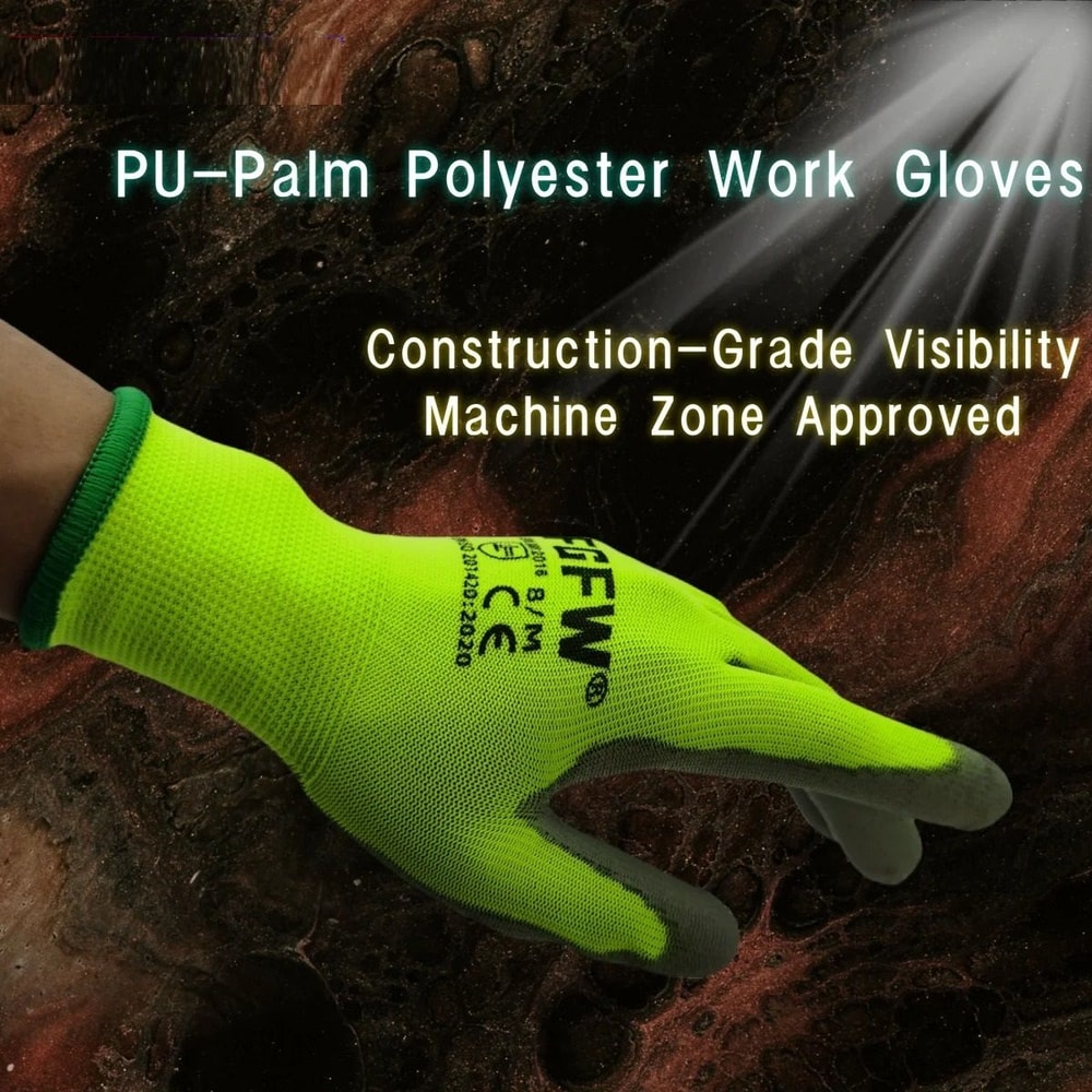10 Pairs PU Coated Safety Work Gloves 5
