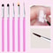 Ultra Thin Pink Nail Art Liner Brushes Set 5 Pcs 21