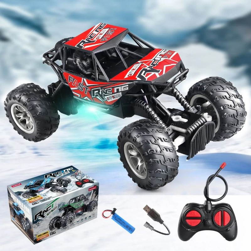 4Way Remote Control OffRoad Climbing Car With LED Lights 6