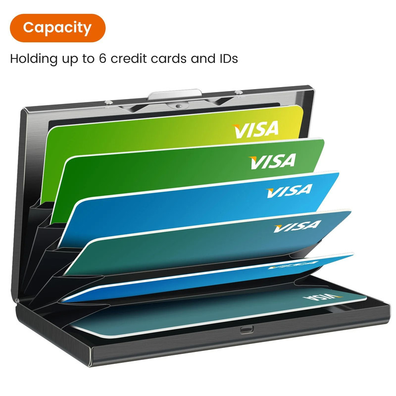 Slim Metal Card Holder Wallet With RFID Protection 2