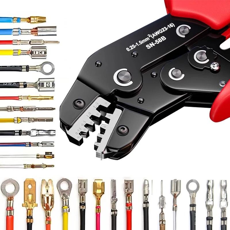 Ratcheting Crimping Tool Set For Connectors And Terminals 5