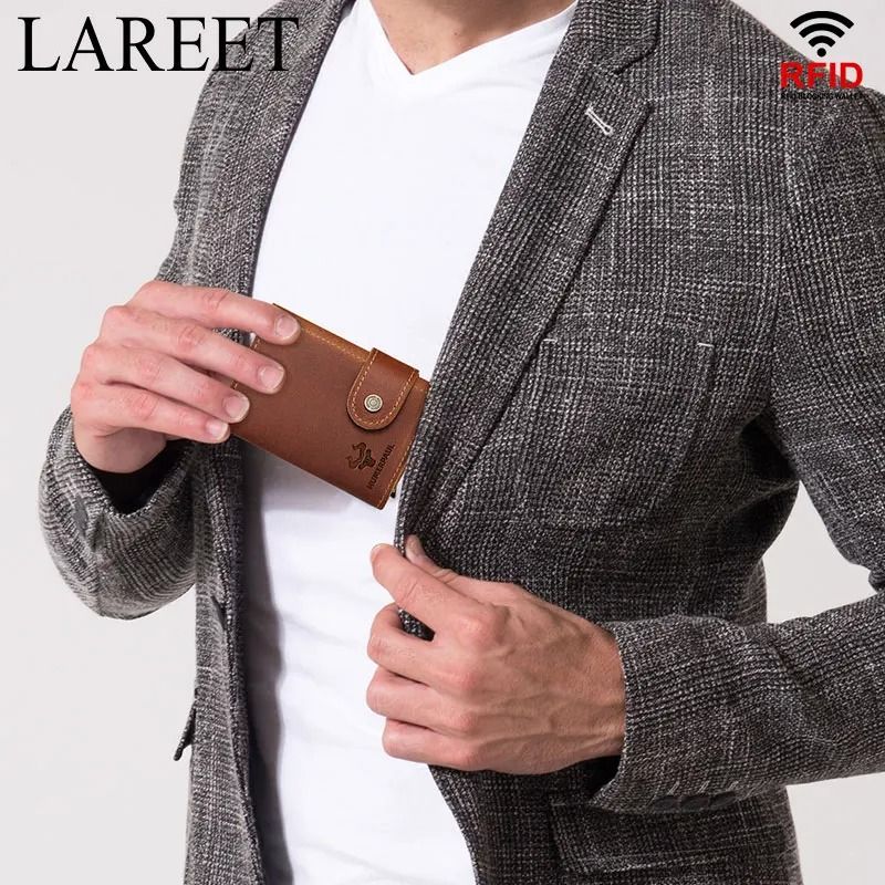 Slim Genuine Leather Mens Wallet With Coin Purse Card Slots 1