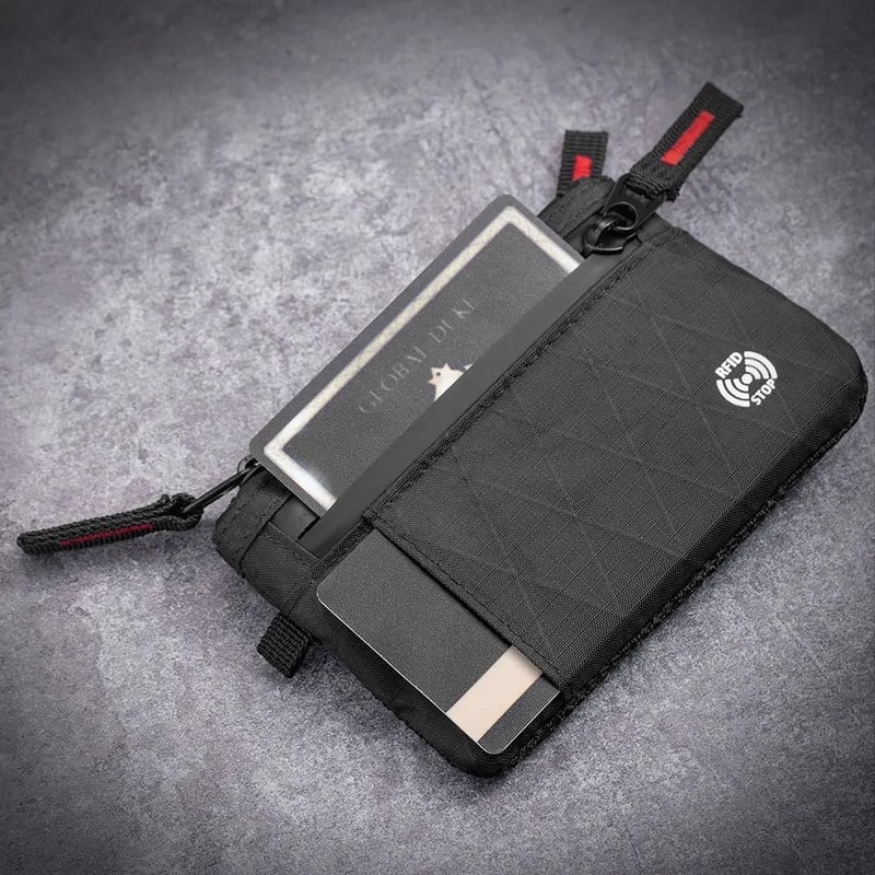 Tactical RFID Blocking Wallet Money Clip Organizer 3