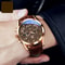 Elegant Mens Waterproof Quartz Watch With Leather Strap 3