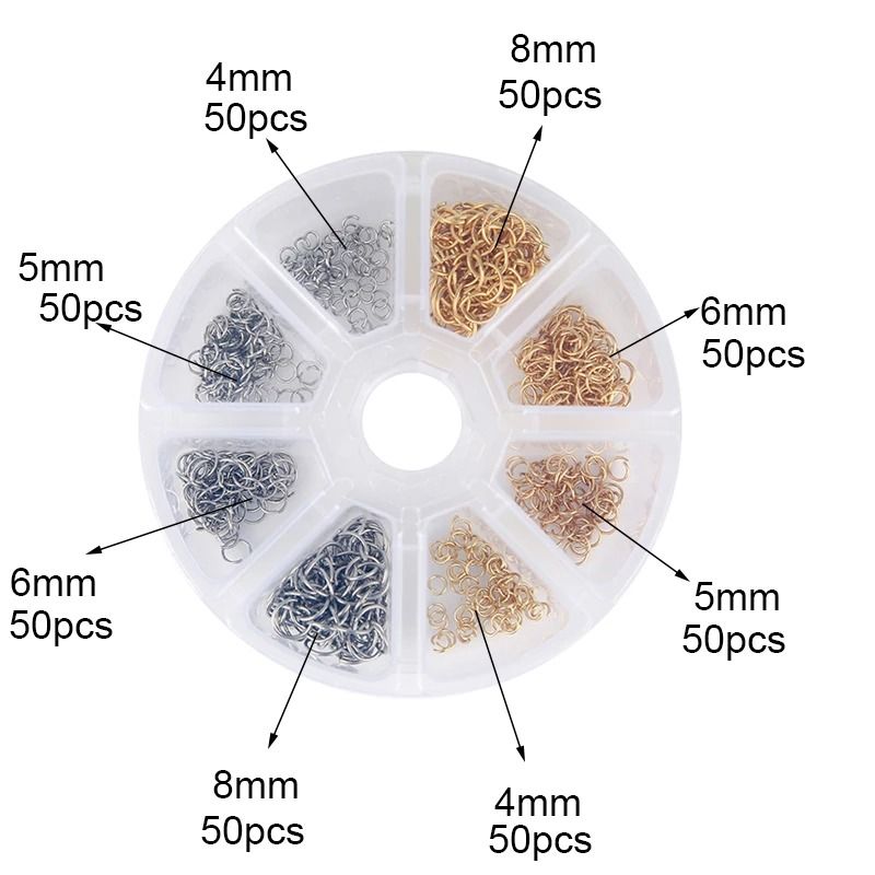 Jewelry Making Kit With Jump Rings Clasps And Earring Hooks 8