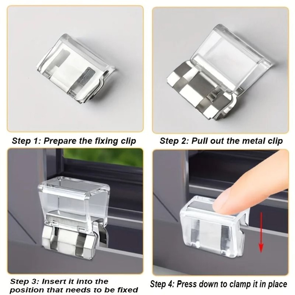 Sliding Window Safety Lock Clips For Home Security And Screen Fixing 4