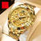Mens Waterproof Luminous Quartz Chronograph Watch With Date 24h Display 5