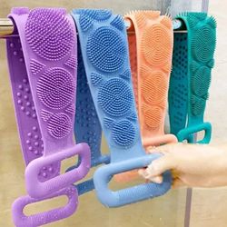silicone back scrubber belt for shower body spa massage