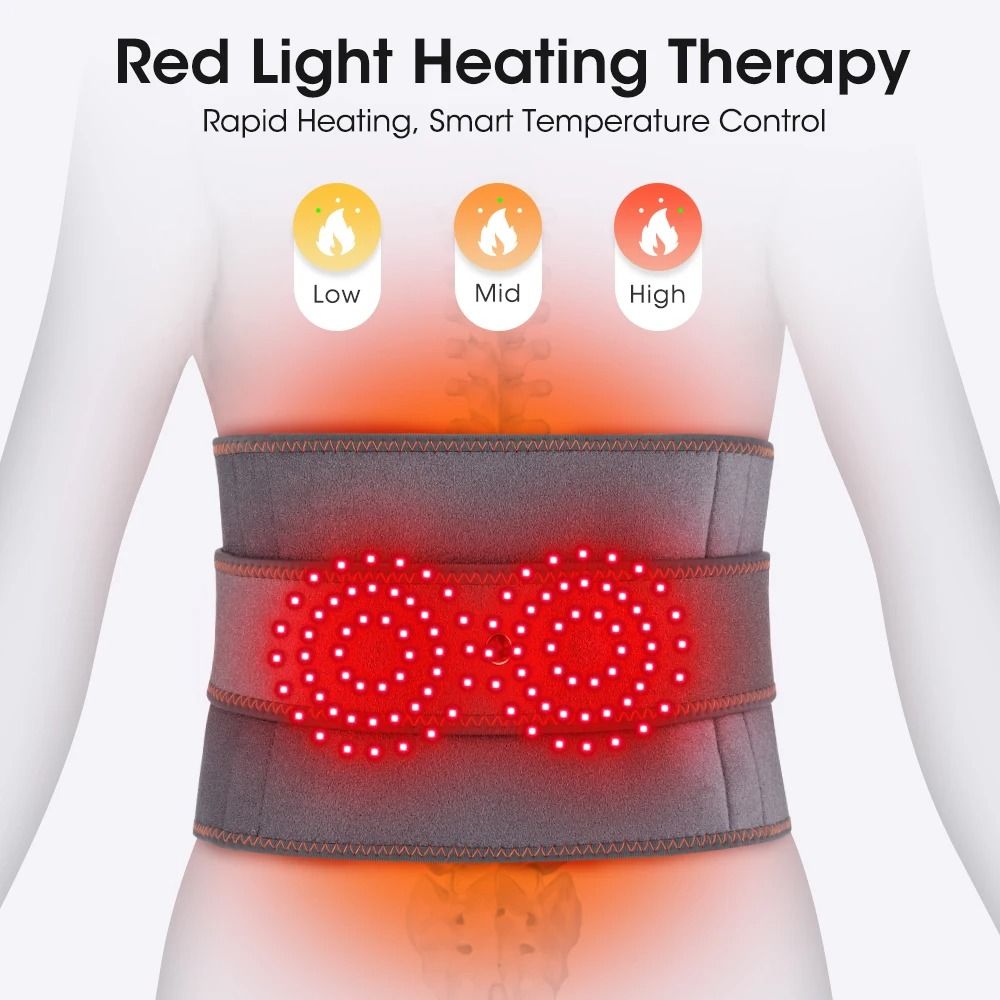 Cordless Heated Waist Belt Massager For Lumbar Decompression And Muscle Relief 1
