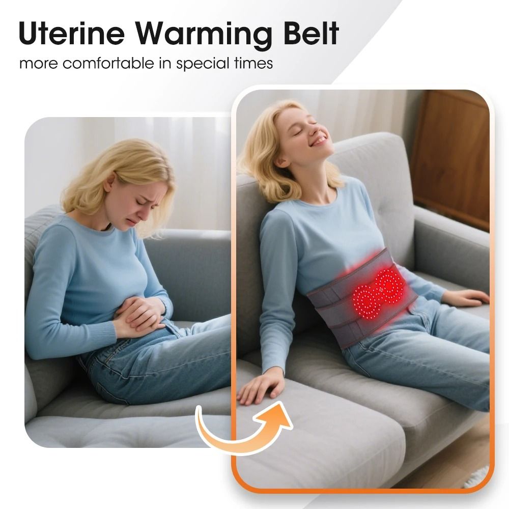 Cordless Heated Waist Belt Massager For Lumbar Decompression And Muscle Relief 3