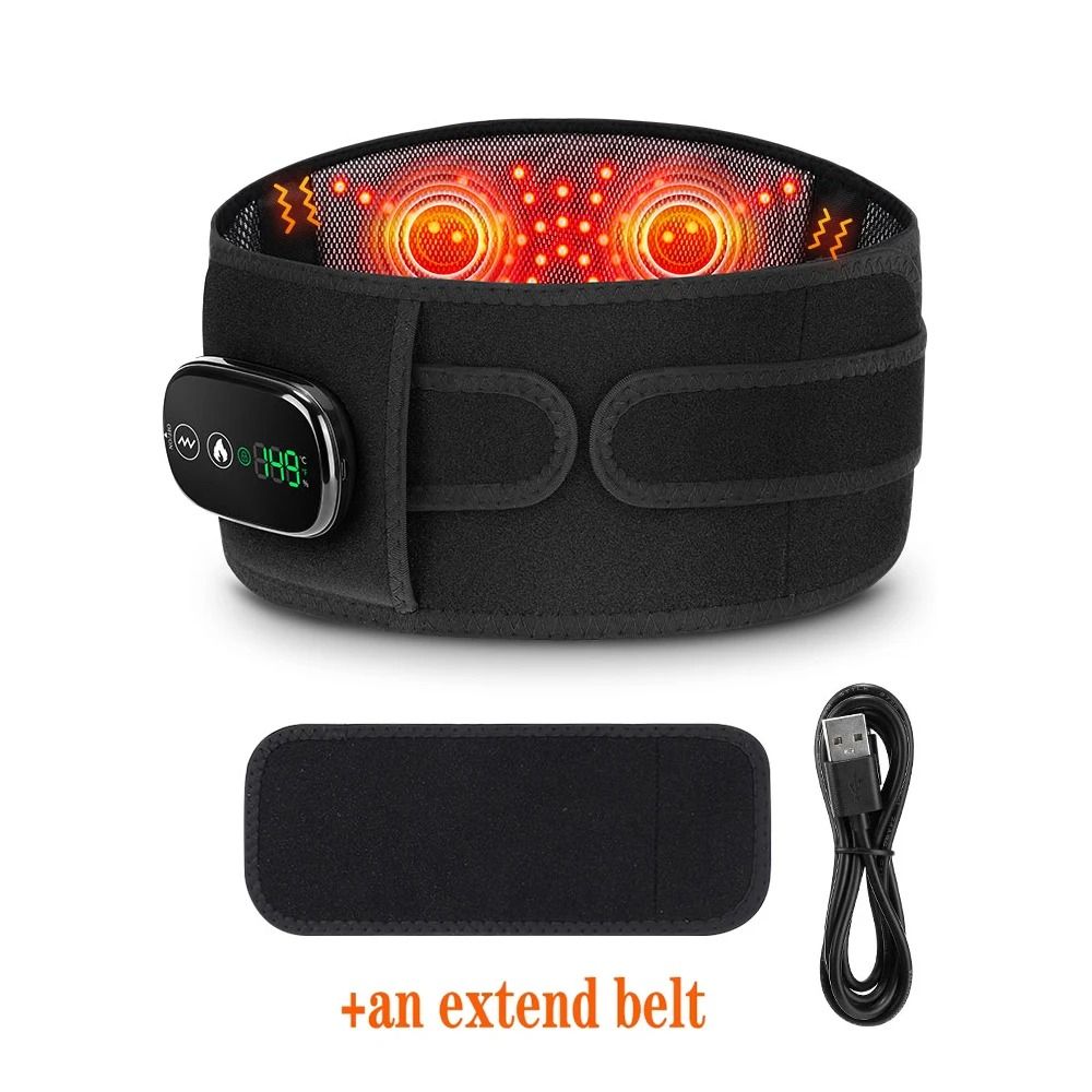 Cordless Heated Waist Belt Massager For Lumbar Decompression And Muscle Relief 8