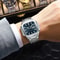 Square Quartz Mens Watch With Luminous Display And Date Week Function 4