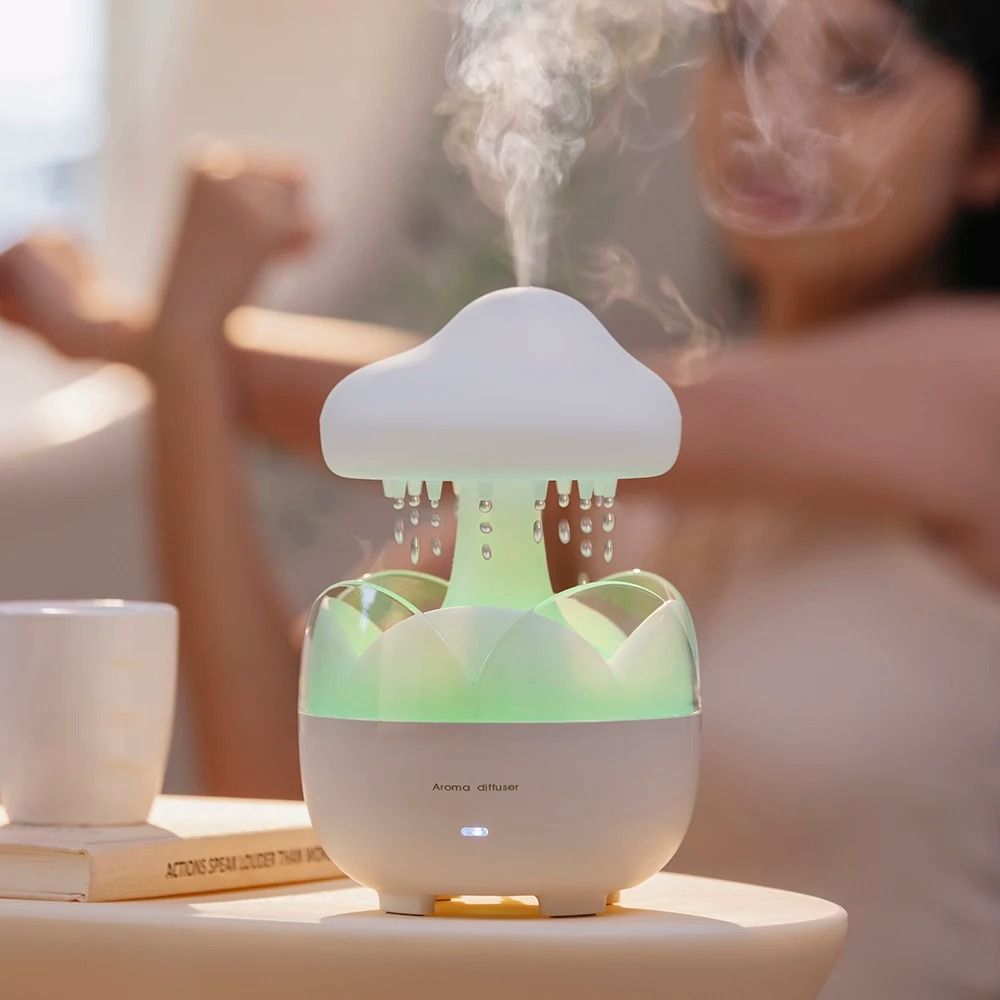Mushroom Air Humidifier With Aroma Diffuser And Night Light 1
