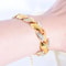 Gold Leaf Crystal Pendant Bracelet With Adjustable Chain 1