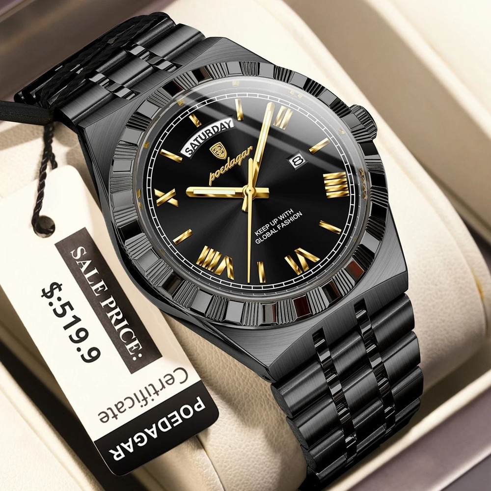 Luxury Business Quartz Watch For Men With Week Date Display 13