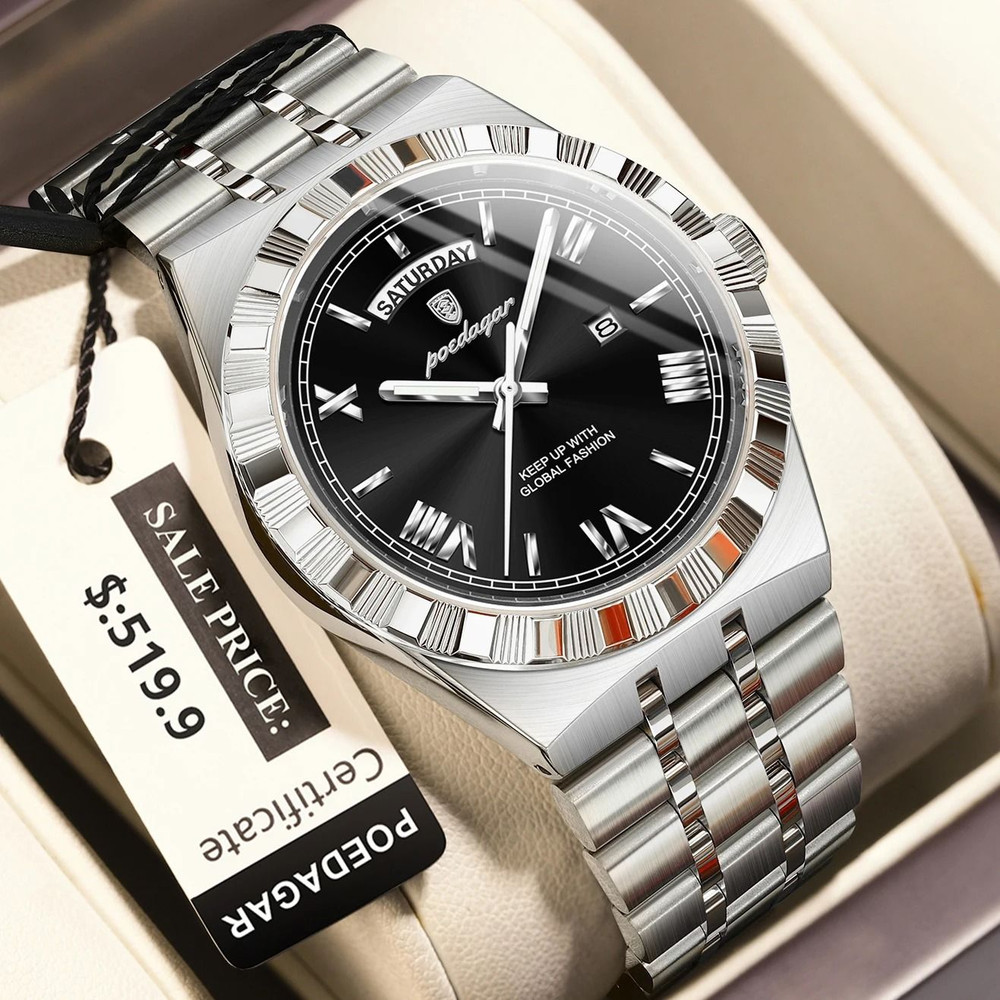 Luxury Business Quartz Watch For Men With Week Date Display 14