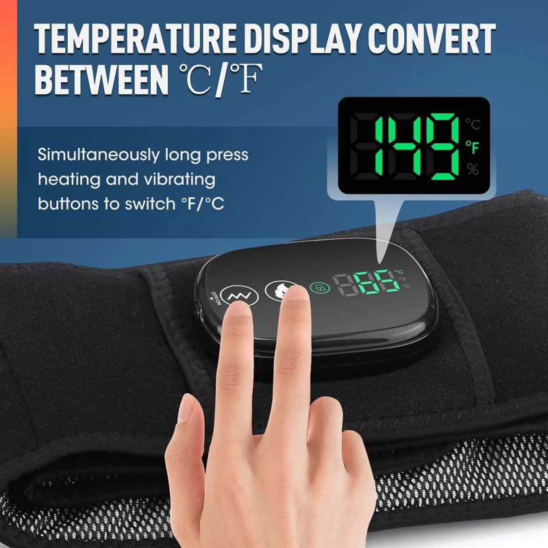 Cordless Heated Massage Pad Belt With Red Light Therapy 4