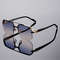 Oversized Semi Rimless Sunglasses With Gradient Lenses 0