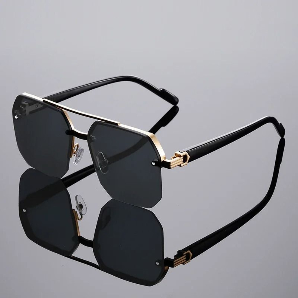 Oversized Semi Rimless Sunglasses With Gradient Lenses 3