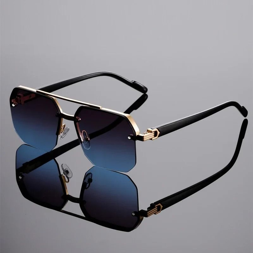Oversized Semi Rimless Sunglasses With Gradient Lenses 9