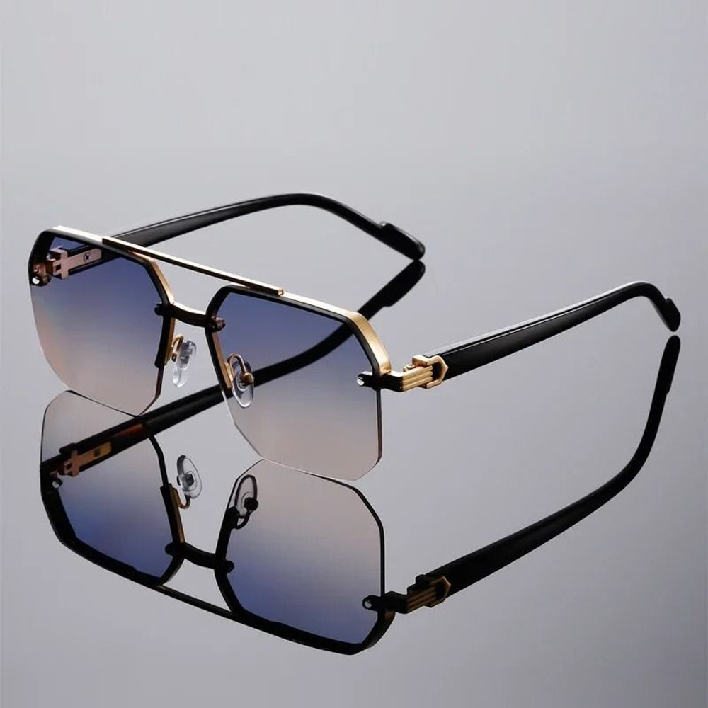 Oversized Semi Rimless Sunglasses With Gradient Lenses 10