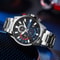 Mens Sports Chronograph Quartz Watch With Stainless Steel Case 2