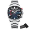 Mens Sports Chronograph Quartz Watch With Stainless Steel Case 6