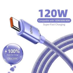 120w usb c super fast charging cable
