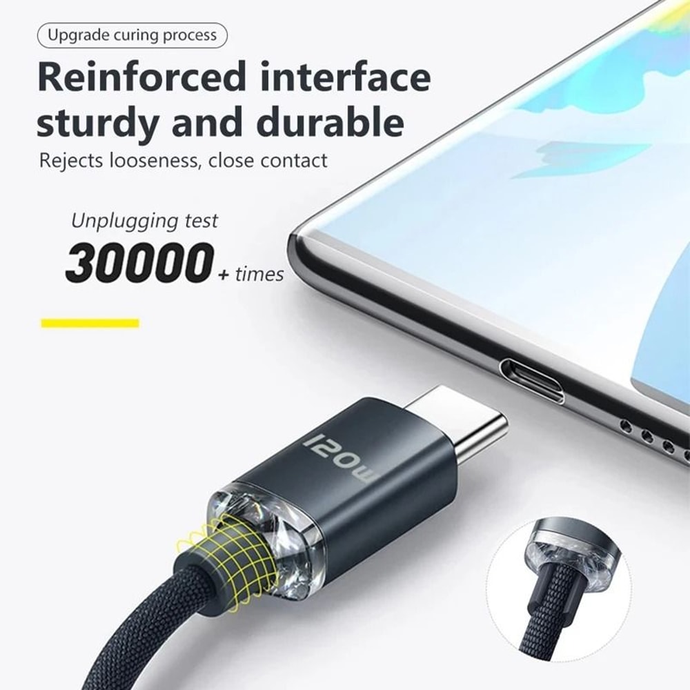 120W USB C Super Fast Charging Cable 4