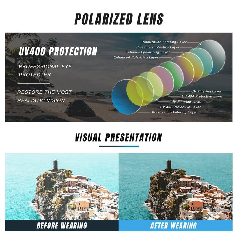 Walnut Wood Polarized Sunglasses With UV400 Protection 2