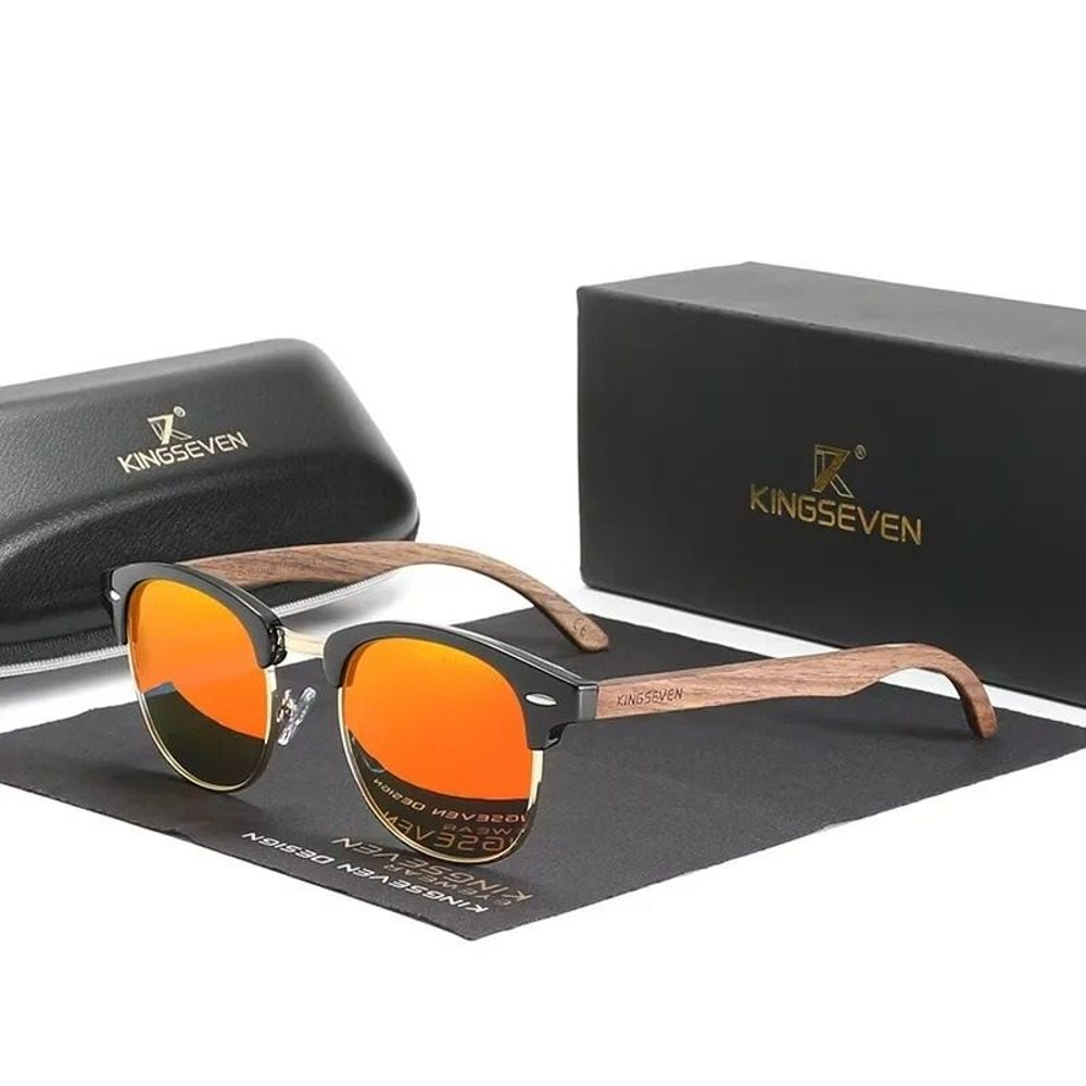 Walnut Wood Polarized Sunglasses With UV400 Protection 6