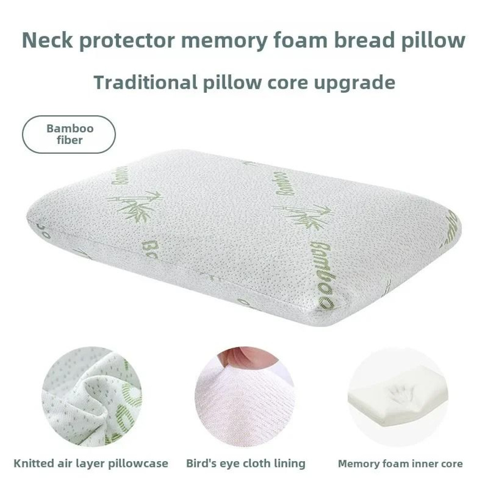 Slow Rebound Bamboo Fiber Memory Pillow For Neck Support 2