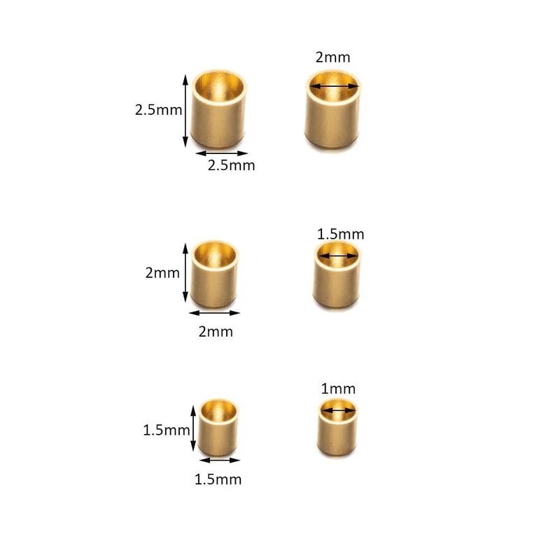 Stainless Steel Crimp Tube Beads 100 Pcs 1