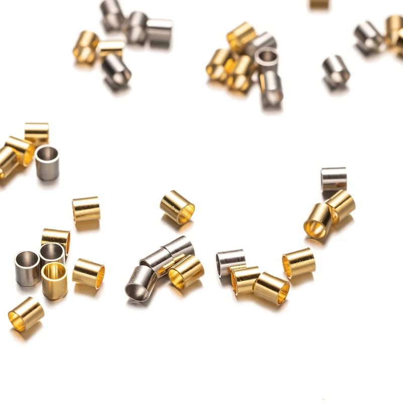 Stainless Steel Crimp Tube Beads 100 Pcs 2