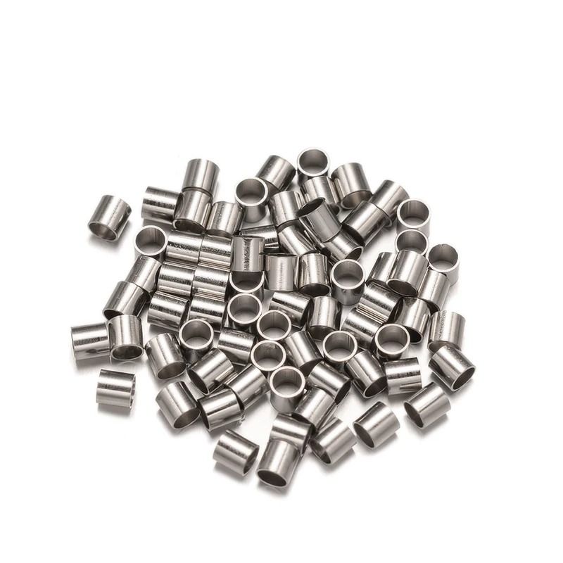 Stainless Steel Crimp Tube Beads 100 Pcs 4