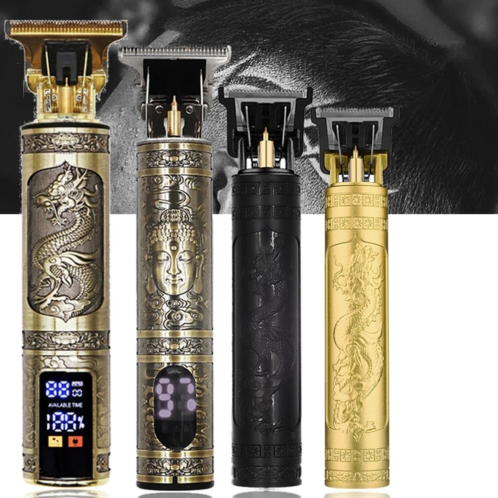 Cordless Rechargeable Hair Clipper With Vintage Design 0