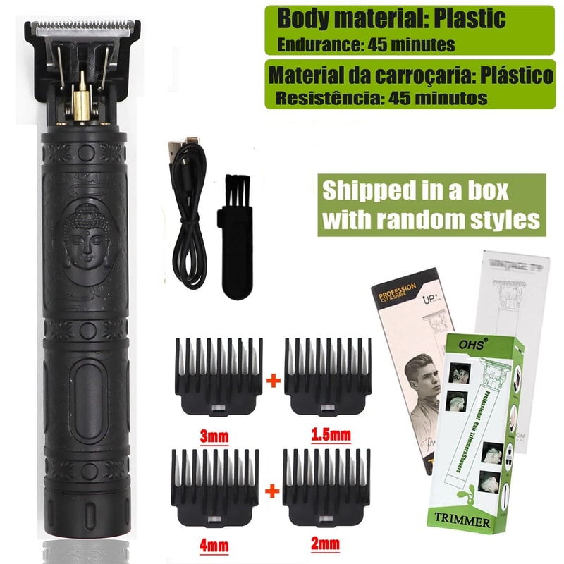 Cordless Rechargeable Hair Clipper With Vintage Design 5
